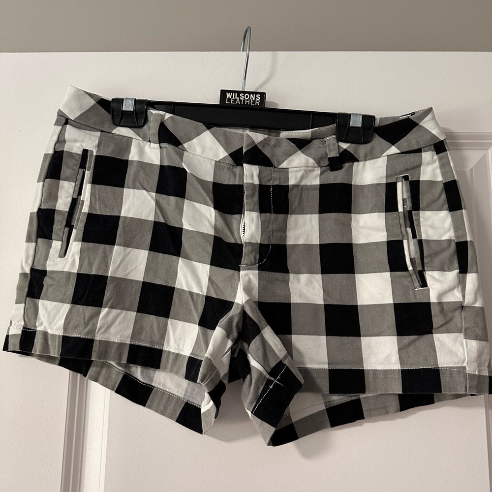 a.n.a Monochrome Plaid Twill Shorts